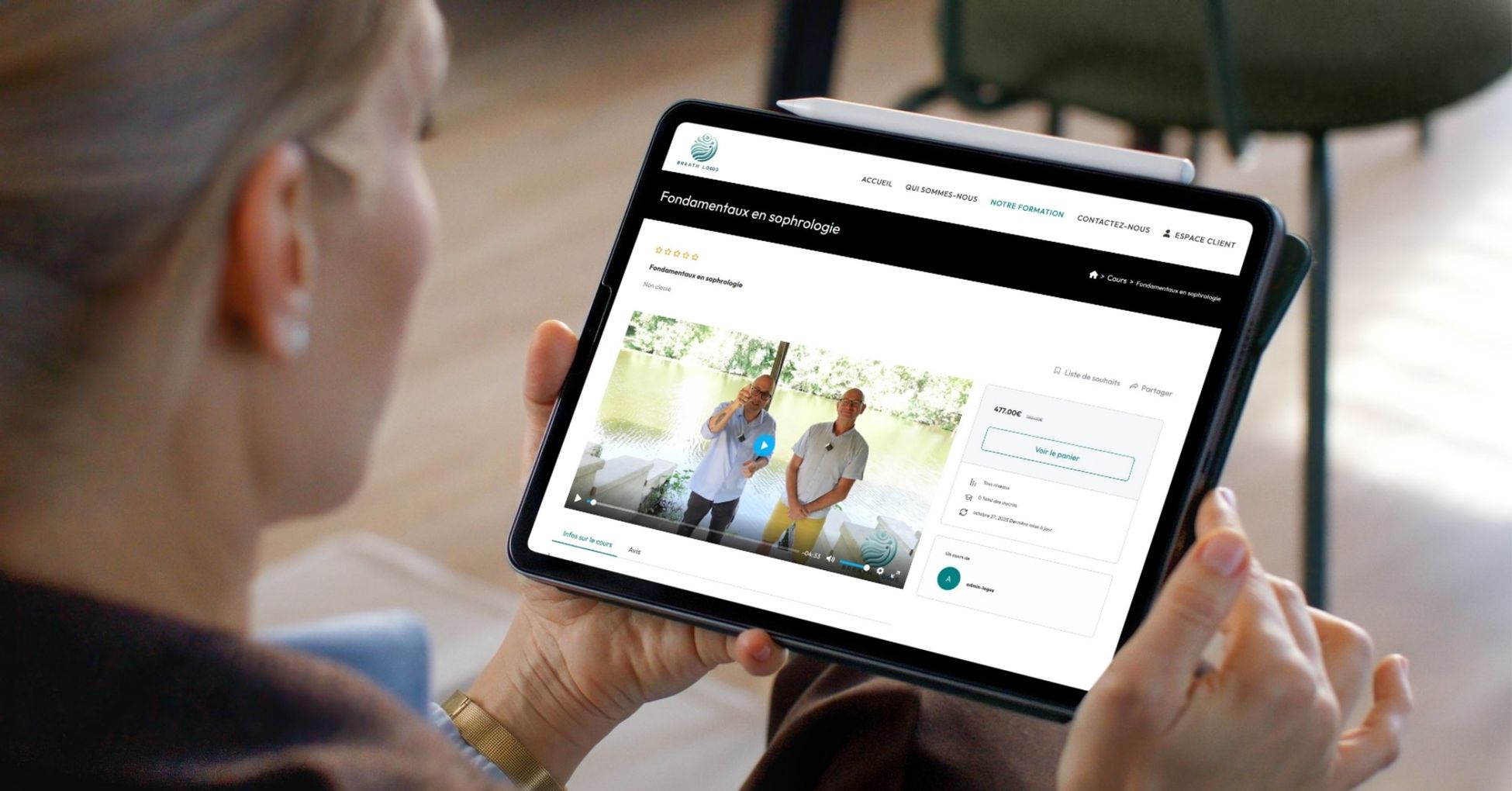 formation breath logos sur tablette et mobile